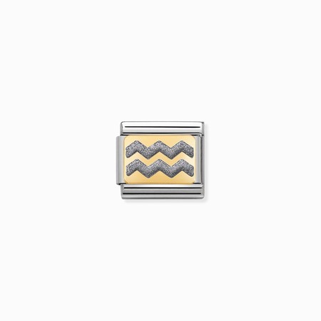 Nomination Gold Elegance Silver Zigzag Composable Charm